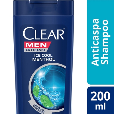 Shampoo Clear Men Anticaspa Ice Cool Menthol 200ML