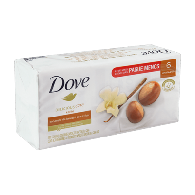 Sabonete Dove Karité e Baunilha Leve+ Pague- 90G 6Un