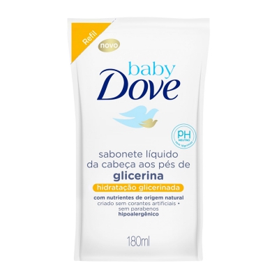 Sabonete Líquido Dove Baby Hidratação Glicerina Refil 180ML