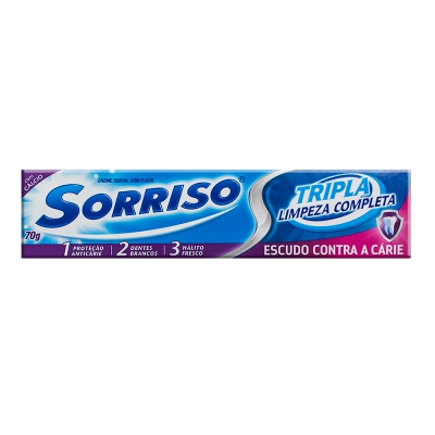 Creme Dental Sorriso Tripla Limpeza Completa 70G
