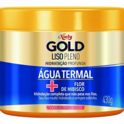 Máscara Capilar Niely Gold Liso Prolongado 430G