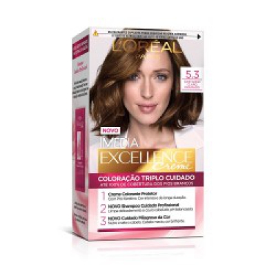 Tintura Loreal Imedia 5.3 Castanho Claro Dourado