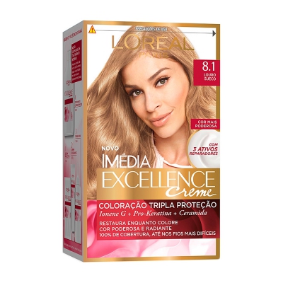 Tintura Loreal Imedia 8.1 Louro Sueco
