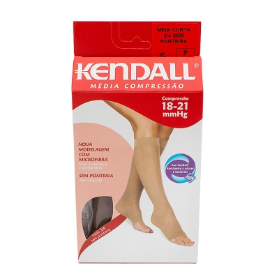 Meia Kendall 3/4 Média Compressão Sem Ponteira Mel P 1871
