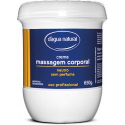 Creme de Massagem Dagua Natural Neutro Sem Perfume 650G