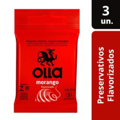 Preservativo Olla Morango 3Un