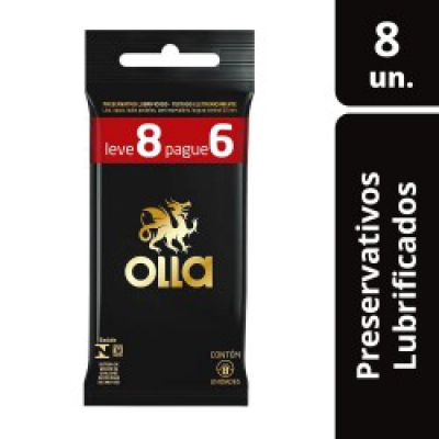 Preservativo Olla Lubrificado Leve8Un Pague6Un