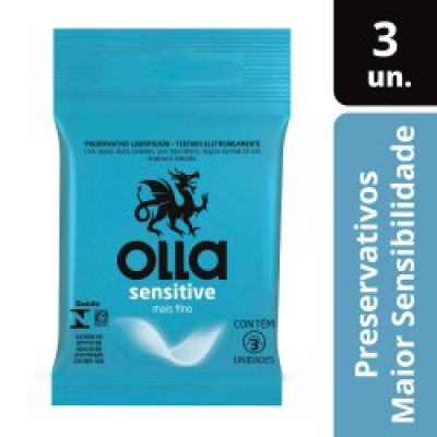 Preservativo Olla Sensitive Lubrificado 3Un