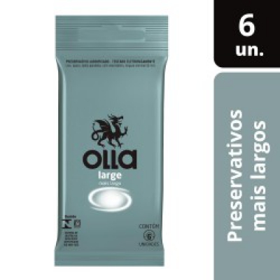 Preservativo Olla Lubrificado Large 6Un