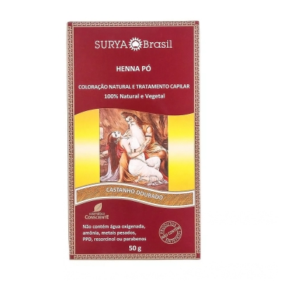Henna Surya Castanho Dourado 50G