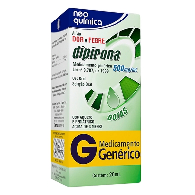 Dipirona Sodica 500Mg/ml Gotas 20ML Gen.neo Química