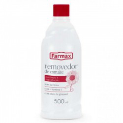 Removedor de Esmalte Farmax Vitamina e 500ML Sem Acetona