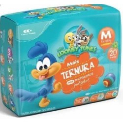 Fralda Looping Looney Tunes Jumbinho M 16Un