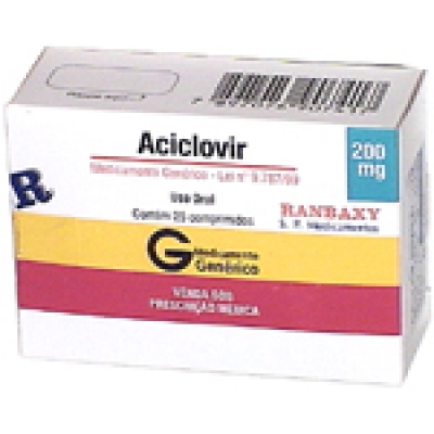 Aciclovir 200Mg 25Cpr Gen.ranbaxy