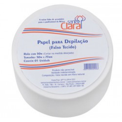 Papel Para Depilação Santa Clara Rolo 50M