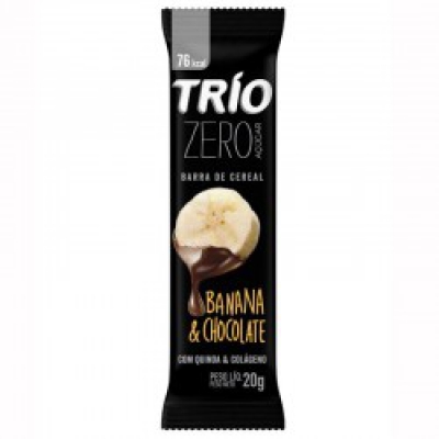 Barra de Cereais Trio Zero Banana e Chocolate 22G