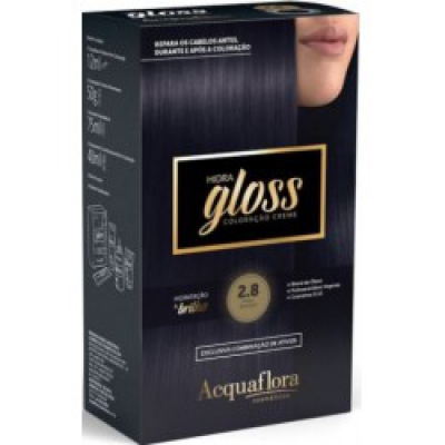 Tintura Acquaflora Color Kit 2.8 Preto Azul