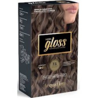 Tintura Acquaflora Color Kit 7.1 Louro Natural Acizentado