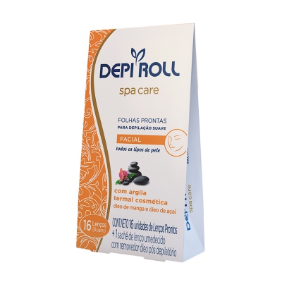 Folhas Depilatória Depiroll Facial Spa Care 16Un