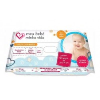 Lenço Umedecido Meu Bebê Minha Vida 40Un
