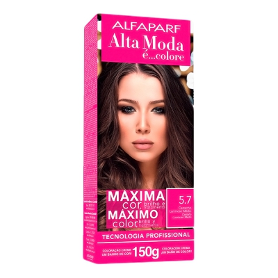 Tintura Alta Moda 5.7 Castanho Luminoso Médio 150G