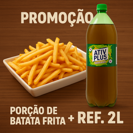 Batata G ( 540 Gramas ) +  Refri Guarana ( Ativ Plus ) 2 L