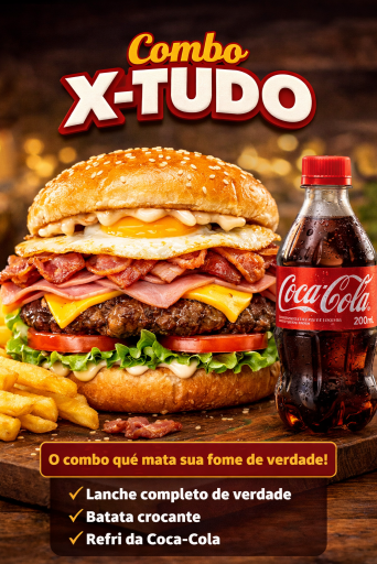 Combo X-Tudo + Batata + Refri