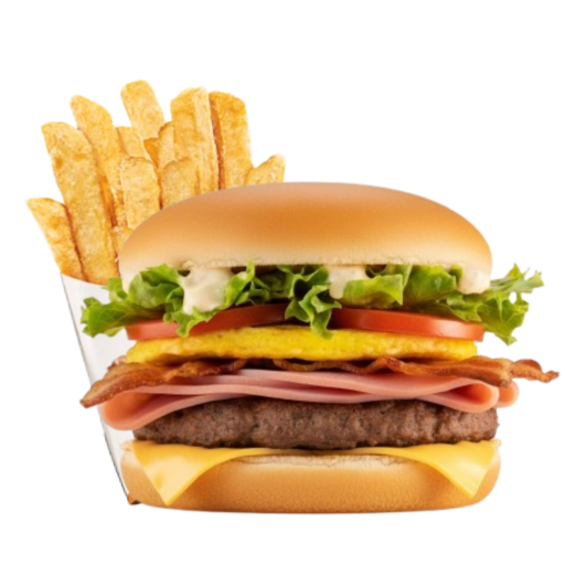 02) X-Tudo + Batata Frita M