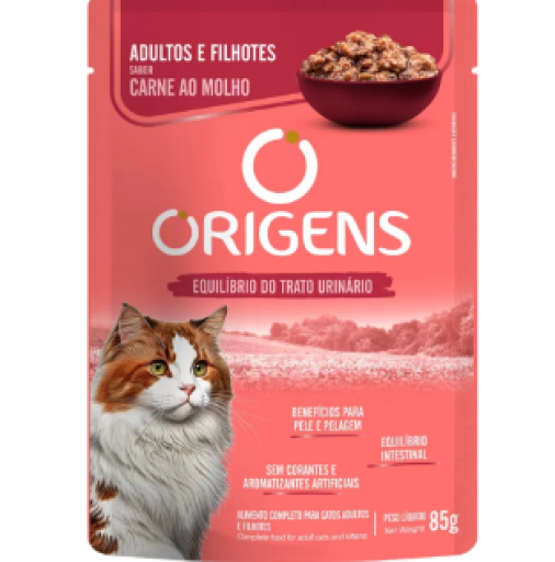Sachê Origens Gatos Carne Ao Molho