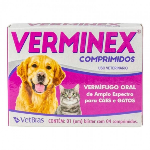 Verminex Cães e Gatos Comprimido - Preço Por Unidade