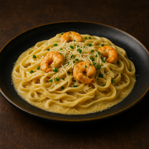 Fettuccine Citrico de Camarão ( Massa Fresca Da Casa)