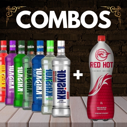 Combo 6: Vodka Kriskof Sabor + 1 Energético Red-Hot 2L