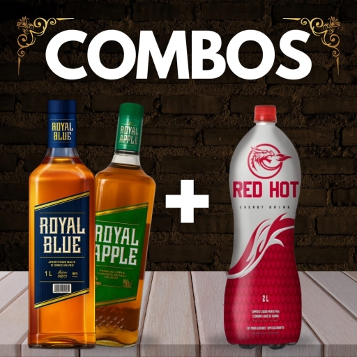 Combo 7: Whisky Royal + 1 Energético Red-Hot 2L
