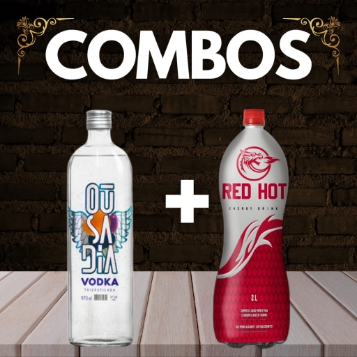Combo 4: Uma Vodka Ousadia + 1 Energético Red Hot 2L