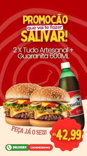 2 X Tudo Artesanal + Guaranita 600ML