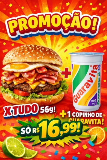 X Tudo 56 + Copinho Guaravita