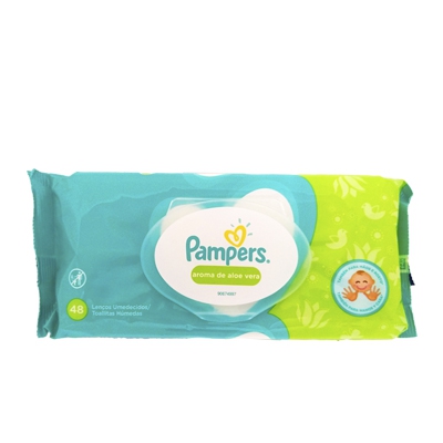 Lenço Umedecido Pampers Aloe Vera C/48