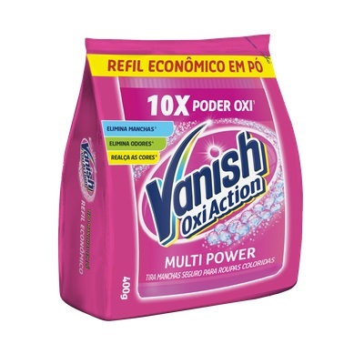 Tira Manchas Vanish 400G Oxi Action Multi Power  Refil Econômico Em Pó
