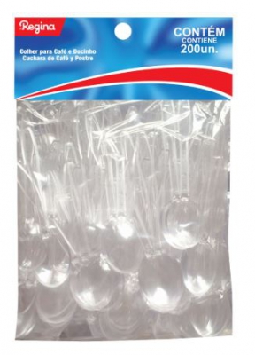 Colher Regina Para Café e Docinho Com 200 Unidades