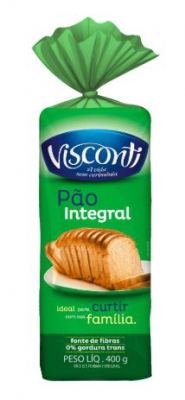 Pão Visconti  Forma 400G Integral