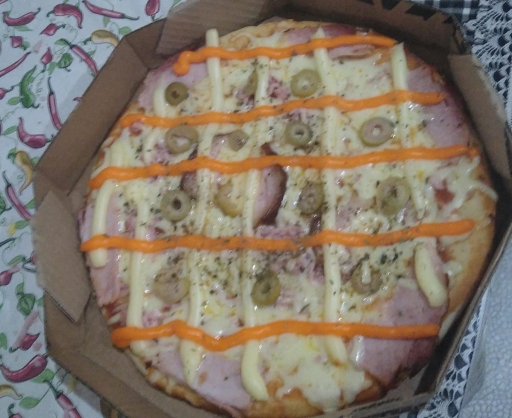 Pizza Bacon+Catupiry  e Cheddar-35Cm