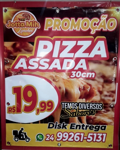 Pizza Assada 30Cm Bacon, Calabresa Ou Queijo e Presunto