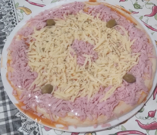 Pizza Queijo e Presunto - 30Cm