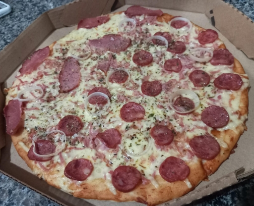 Pizza Bacon e Calabresa-35Cm
