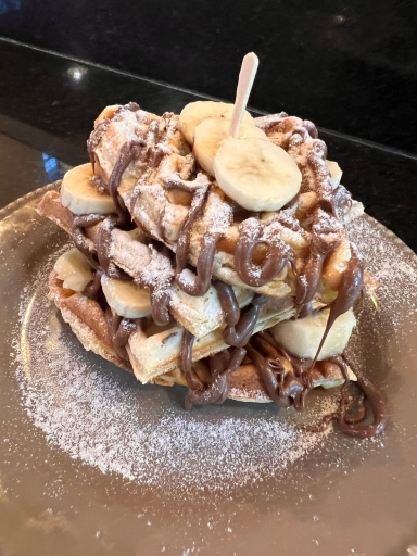 Waffle Banana Com Nutella