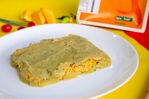 (Quente) Escondidinho de Frango C/ Pure de Batata Doce