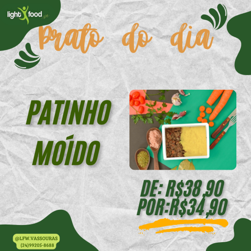 (Quente) Patinho Moido Com Pure de Batata Doce