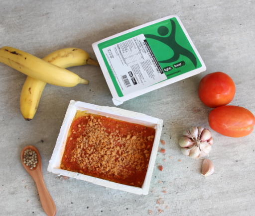 (Quente) Escondidinho Banana Da Terra, Soja Molho de Tomate