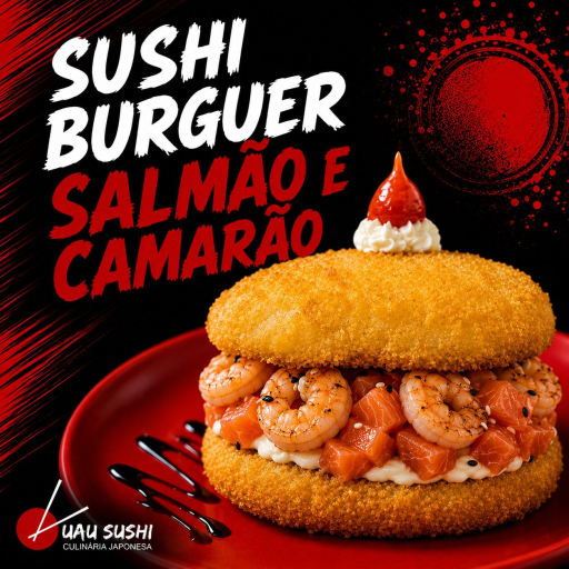 Sushi Burguer Camarão Com Salmão
