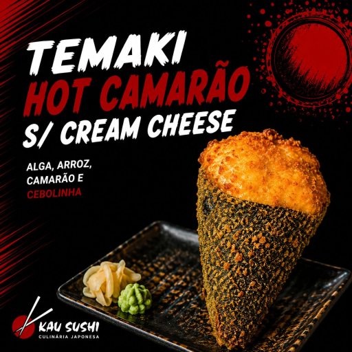 Temaki Hot Camarão S/ Cream Cheese